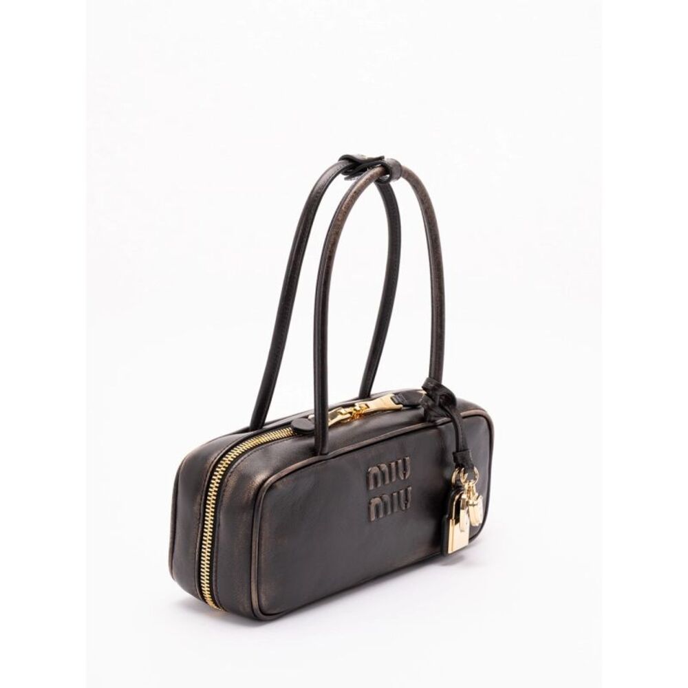 Miu Miu Women `Beau` Vintage Leather Handbag - Picture 3 of 6